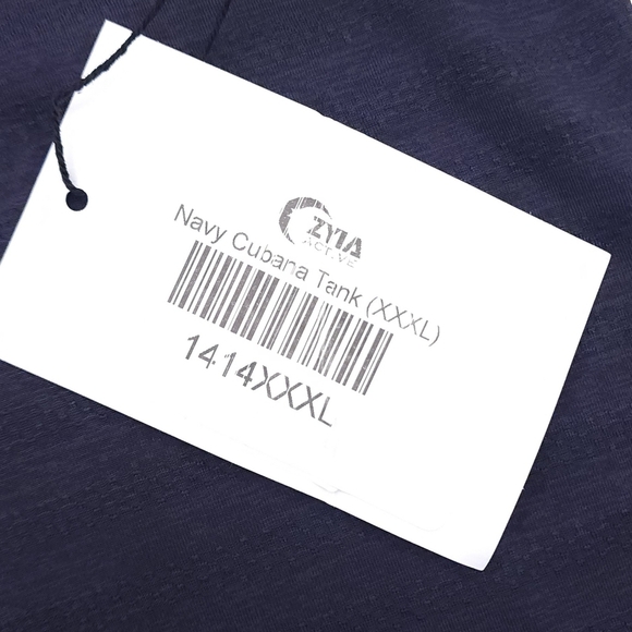 NWT Zyia Active Navy Cubana Tank Top Size XXXL 3XL Summer Tee - Picture 4 of 10